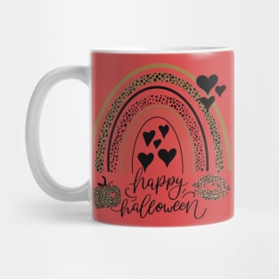 Happy Halloween leopard rainbow Mug